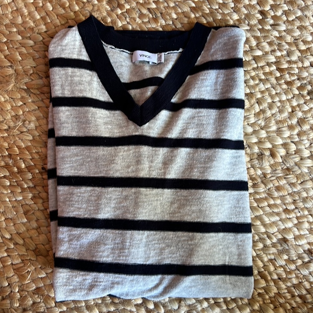 Vince XSmall striped cotton sweater.